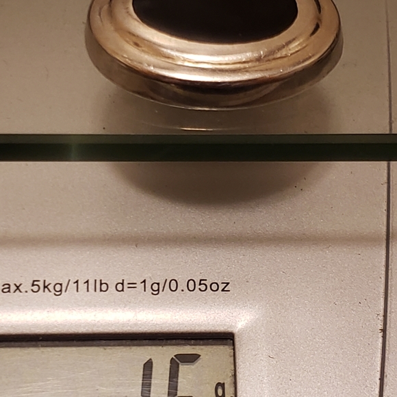 Sterling Silver And Onyx Pendant Mexico 925 - Picture 7 of 8